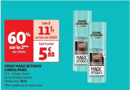 L'Oréal - Spray Magic Retrouch Paris  offre à 5,88€ sur Auchan Hypermarché