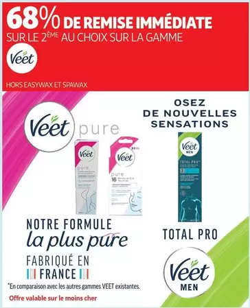 Veet - Sur La Gamme offre sur Auchan Hypermarché
