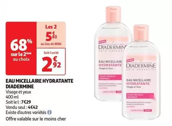 Diadermine - Eau Micellaire Hydratante offre à 2,92€ sur Auchan Hypermarché