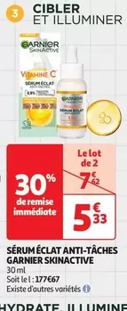 Garnier - Sérum Éclat Anti-taches Skinactive offre à 5,33€ sur Auchan Hypermarché