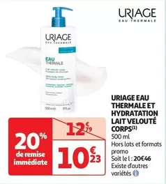 Uriage - Thermale Et Hydratiation Lait Velouté Corps offre à 10,23€ sur Auchan Hypermarché