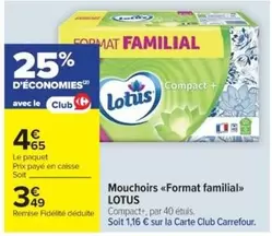 Mouchoirs Format familial offre à 3,49€ sur Cora