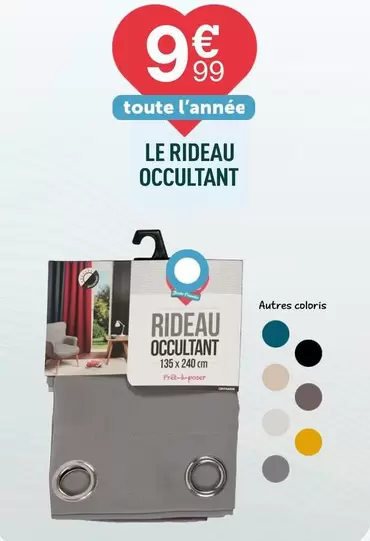 Le Rideau Occultant offre à 9,99€ sur Centrakor