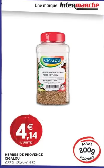 Herbes De Provence offre à 4,14€ sur Intermarché