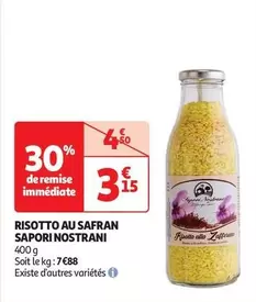 Sapori Nostrani - Risotto Au Safran offre à 3,15€ sur Auchan Hypermarché