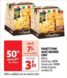 Ciro - Panettone Avec Beurre offre à 5,1€ sur Auchan Hypermarché