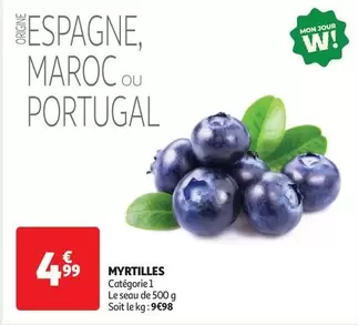 Mon - Myrtilles offre à 4,99€ sur Auchan Hypermarché
