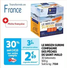 Saint Malo - Le Breizh Surimi Compagnie Des Peches offre à 2,69€ sur Auchan Hypermarché