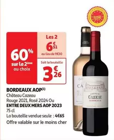 Château Cazeau - Bordeaux AOP offre à 4,65€ sur Auchan Hypermarché