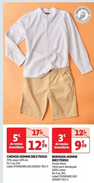 Chemise Homme offre à 12,99€ sur Auchan Hypermarché