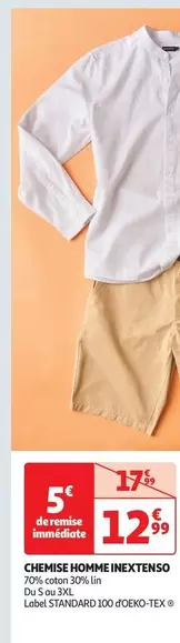 Inextenso - Chemise Homme offre à 12,99€ sur Auchan Hypermarché