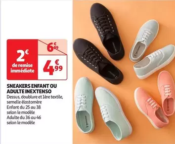 Inextenso - Sneakers Enfant Ou Adulte offre à 4,99€ sur Auchan Hypermarché