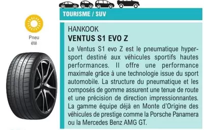 Hankook - Ventus S11 Evo Z offre sur E.Leclerc L'Auto