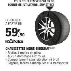 TOUS - Chaussettes Neige Siberian offre à 59,9€ sur E.Leclerc L'Auto