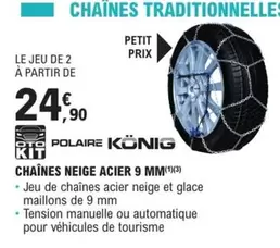 Chaînes Neige Acier 9 Mm offre à 24,9€ sur E.Leclerc L'Auto
