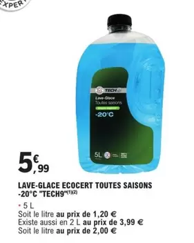 Lave-glace Ecocert Toutes Saisons offre à 5,99€ sur E.Leclerc L'Auto