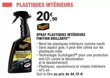 Spray Plastiques Intérieurs Finition Brillante offre à 20,9€ sur E.Leclerc L'Auto