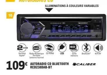 Caliber - Autoradio Cd Rcd238dab-bt offre à 109€ sur E.Leclerc L'Auto