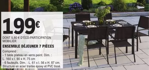 Dim - Ensemble Dejeuner 7 Pièces offre à 199€ sur E.Leclerc Brico