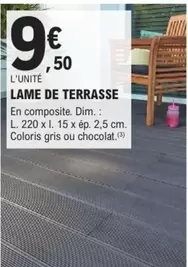 Dim - Lame De Terrasse offre à 9,5€ sur E.Leclerc Brico
