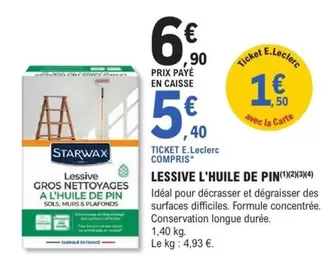 Lessive offre à 6,9€ sur E.Leclerc Brico