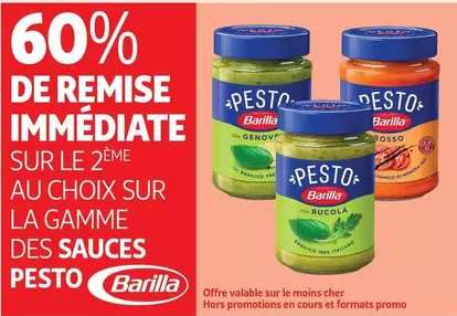 Barilla - Sur Le 2ème Au Choix Sur La Gamme Des Sauces offre sur Auchan Supermarché
