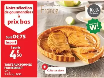 Tarte Aux Pommes Pur Beurre offre à 0,75€ sur Auchan Supermarché