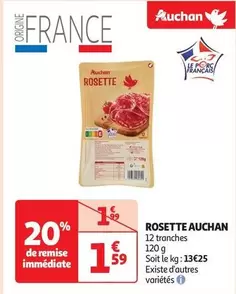 Auchan - Rosette offre à 1,59€ sur Auchan Supermarché