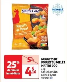 Maître Coq - Nuggets De Poulet Surgelés offre à 4,16€ sur Auchan Supermarché