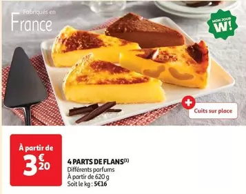 4 Parts De Flans offre à 3,2€ sur Auchan Supermarché