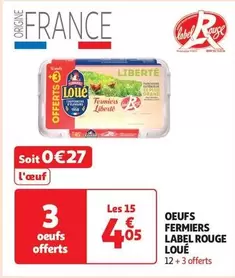 Loué - Oeufs Fermiers Label Rouge offre à 4,05€ sur Auchan Supermarché
