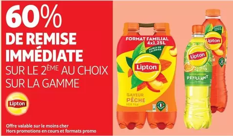 Lipton - Sur Le 2ème Au Choix Sur La Gamme offre sur Auchan Supermarché