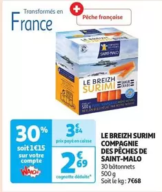 Saint Malo - Le Breizh Surimi Compagnie Des Pêches De Saint-malo offre à 2,69€ sur Auchan Supermarché