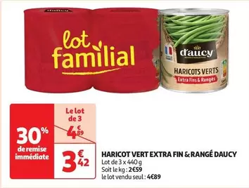 D'aucy - Haricot Vert Extra Fin & Range offre à 3,42€ sur Auchan Supermarché