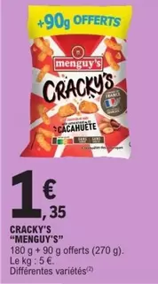 Menguy's - Cracky's offre à 1,35€ sur E.Leclerc