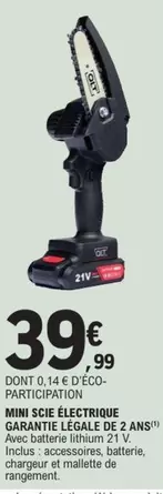 Mini Scie Électrique Legele De 2 Ans offre à 39,99€ sur E.Leclerc