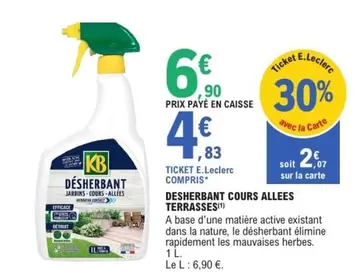 Kb - Dessert À Cours Alles offre à 4,83€ sur E.Leclerc