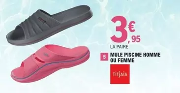 Mule Piscine Homme Ou Femme offre à 3,95€ sur E.Leclerc