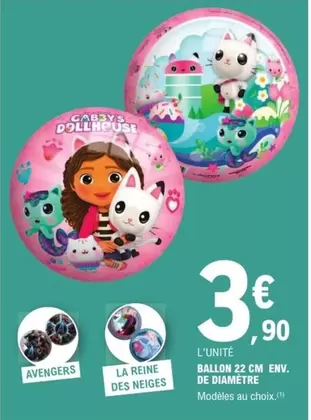 Gabby's Dollhouse - Ballon 22 Cm Env. De Diamètre offre à 3,9€ sur E.Leclerc