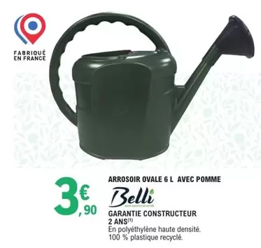 Belli - Arrosoir Ovale 6 L Avec Pomme offre à 3,9€ sur E.Leclerc
