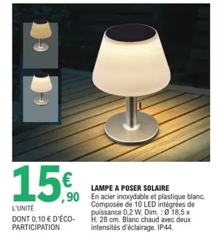 Dim - Lampe A Poser Solaire offre à 15,9€ sur E.Leclerc