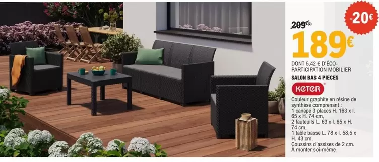 Table A Repasser offre à 189€ sur E.Leclerc