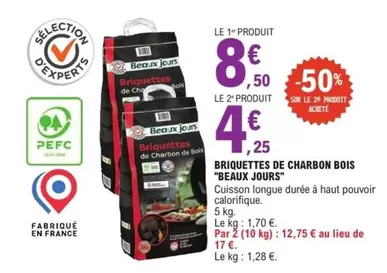 Briquettes De Charbon Bois offre à 8,5€ sur E.Leclerc