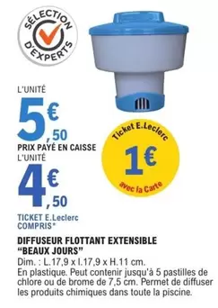 Diffuseur Flottant Extensible "beaux Jours" offre à 5,5€ sur E.Leclerc