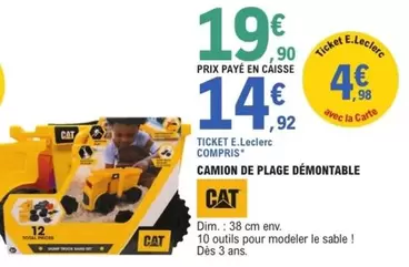 Camion De Plage Démotable offre à 14,92€ sur E.Leclerc