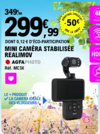 AgfaPhoto - Mini Caméra Stabilisée offre à 299,99€ sur E.Leclerc