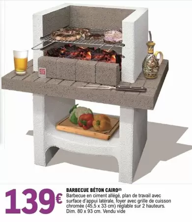 Dim - Barbecue Béton Cairo offre à 139€ sur E.Leclerc