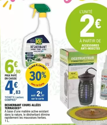Kb - Desherbant Cours Allées offre à 4,83€ sur E.Leclerc
