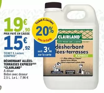 E.Leclerc - Désherbant Allées-terrasses Express offre à 15,92€ sur E.Leclerc