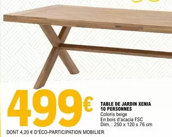 Table De Jardin Xenia 10 Personnes offre à 499€ sur E.Leclerc